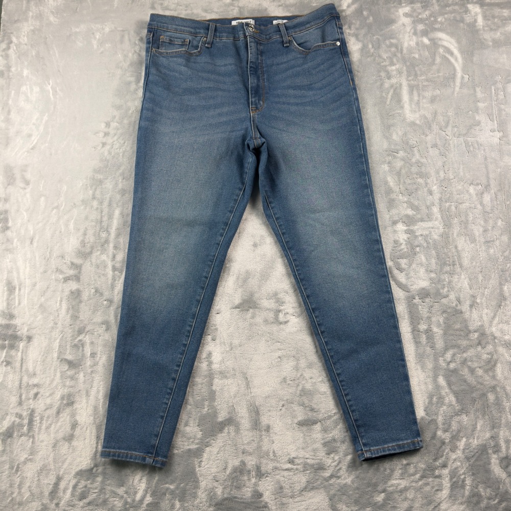 Nine West Jeans Size 14 High Rise Perfect Skinny Medium Wash Blue Denim Stretch